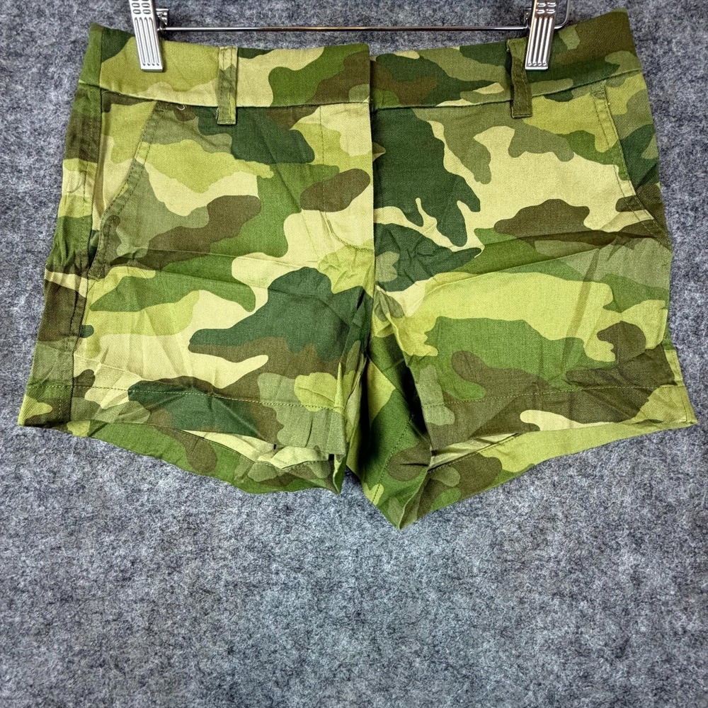 J.Crew Mercantile Classic Chino Shorts Womens 2 Green Camouflage Re Imagined